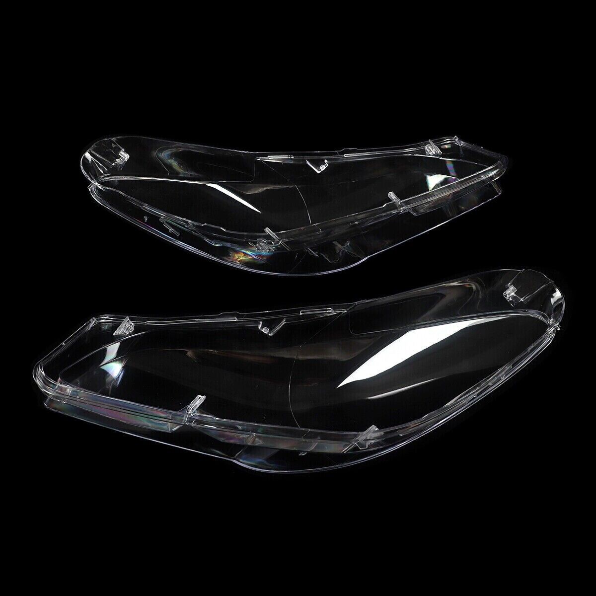 FOR 2011-2016 BMW 5 SERIES F10 HEADLIGHT LENS HEADLAMP COVERS RIGHT + LEFT SIDE